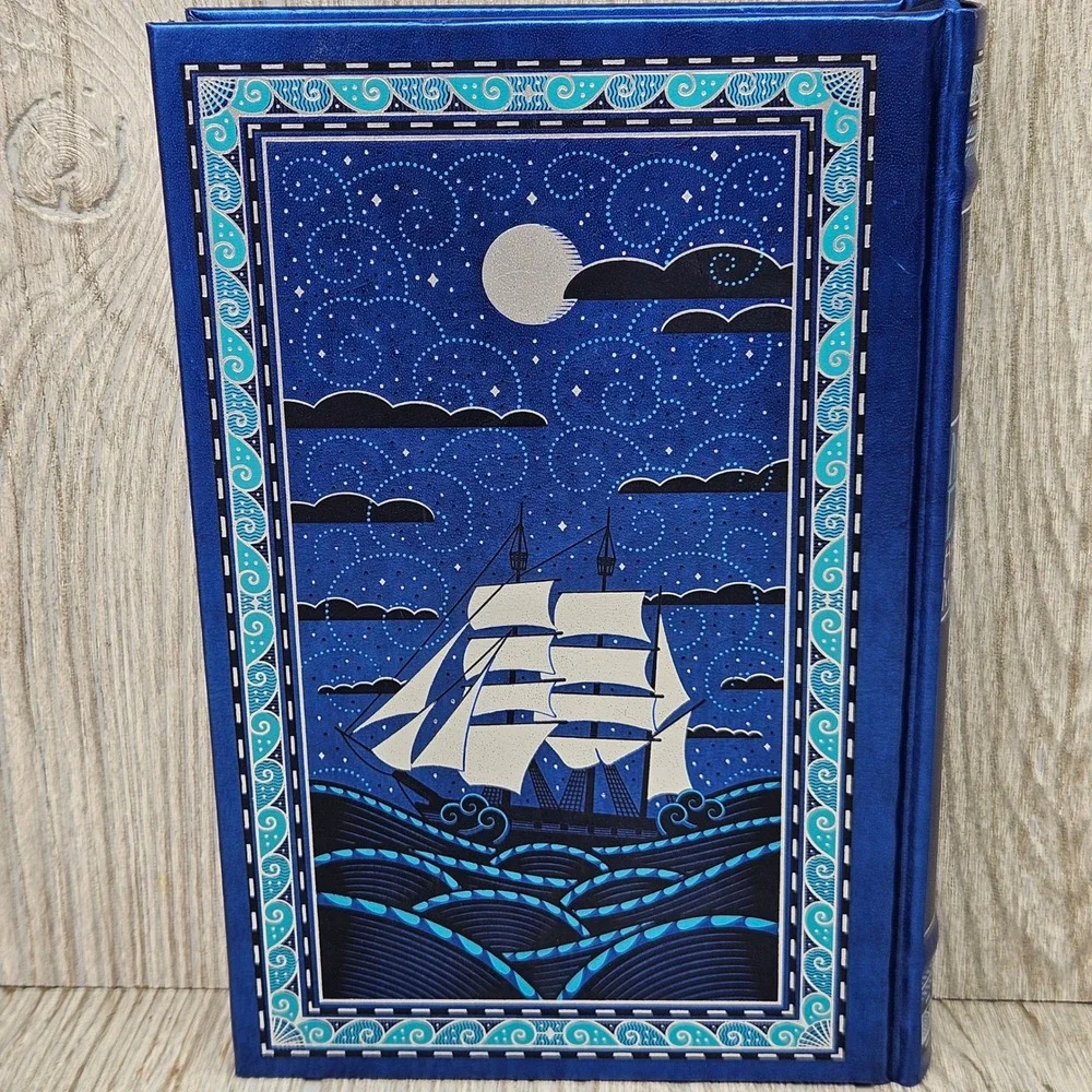 Moby Dick Herman Melville Barnes & Noble Collectible Edition Blue Leatherbound